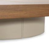 Low Duo Coffee Table With Leather Leg