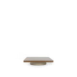 High Duo Coffee Table With Leather Leg