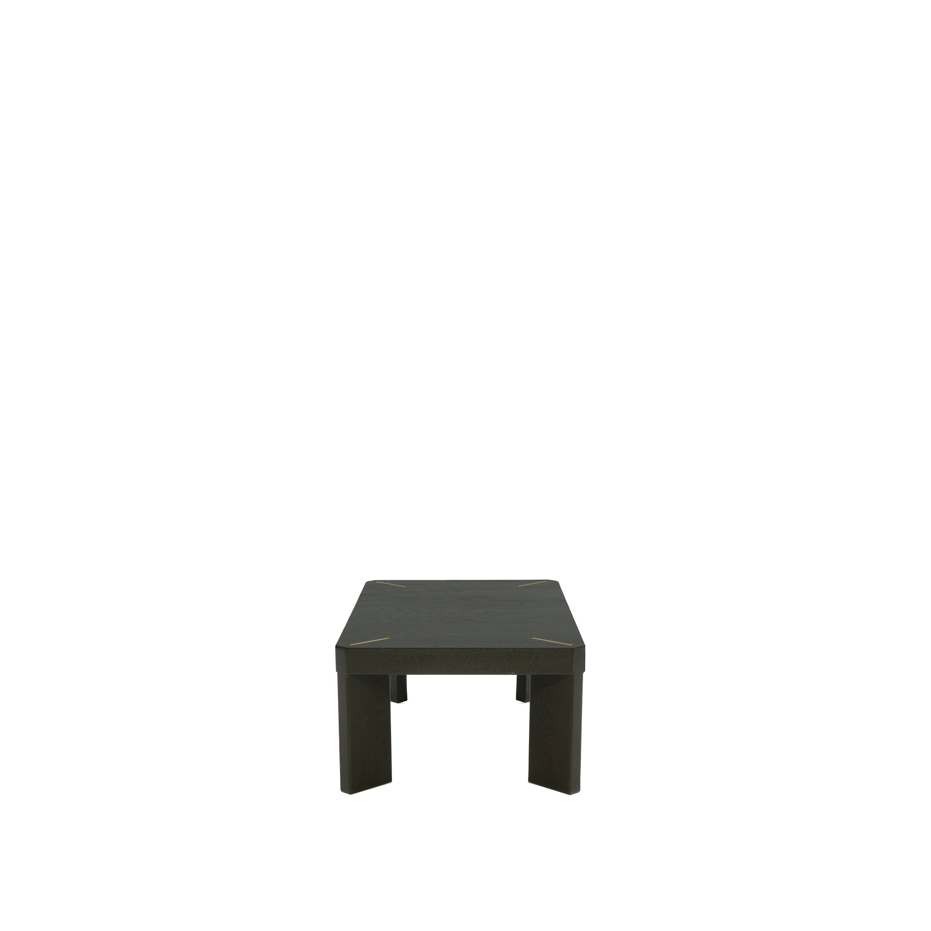 Mesa de Centro T com Metal Embutido na Parte Superior