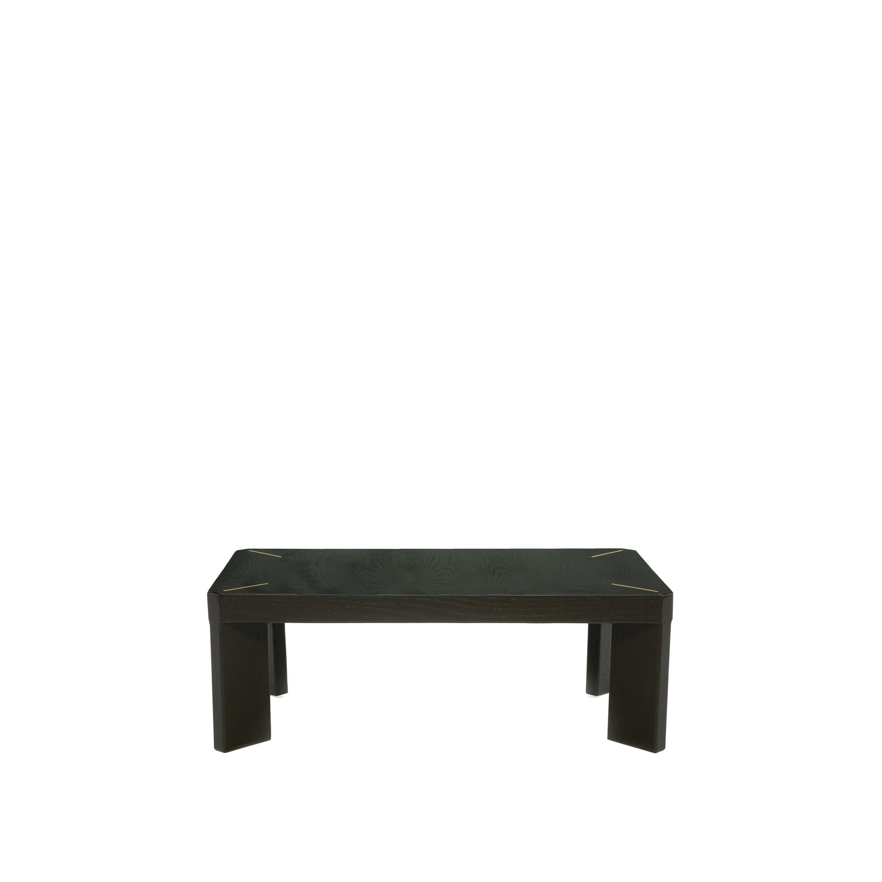 Mesa de Centro T com Metal Embutido na Parte Superior