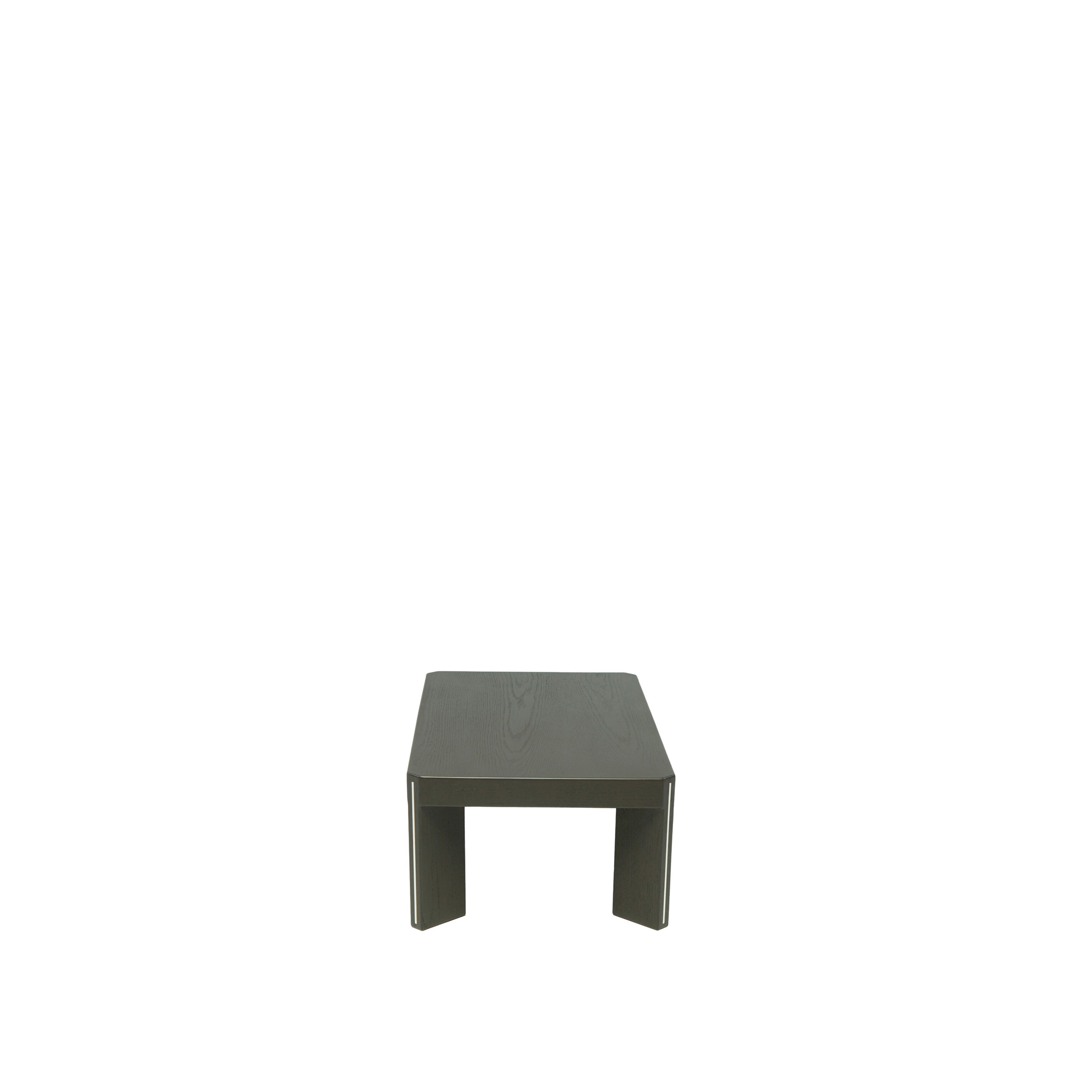 Mesa de Centro T com Metal Embutido nos Pés