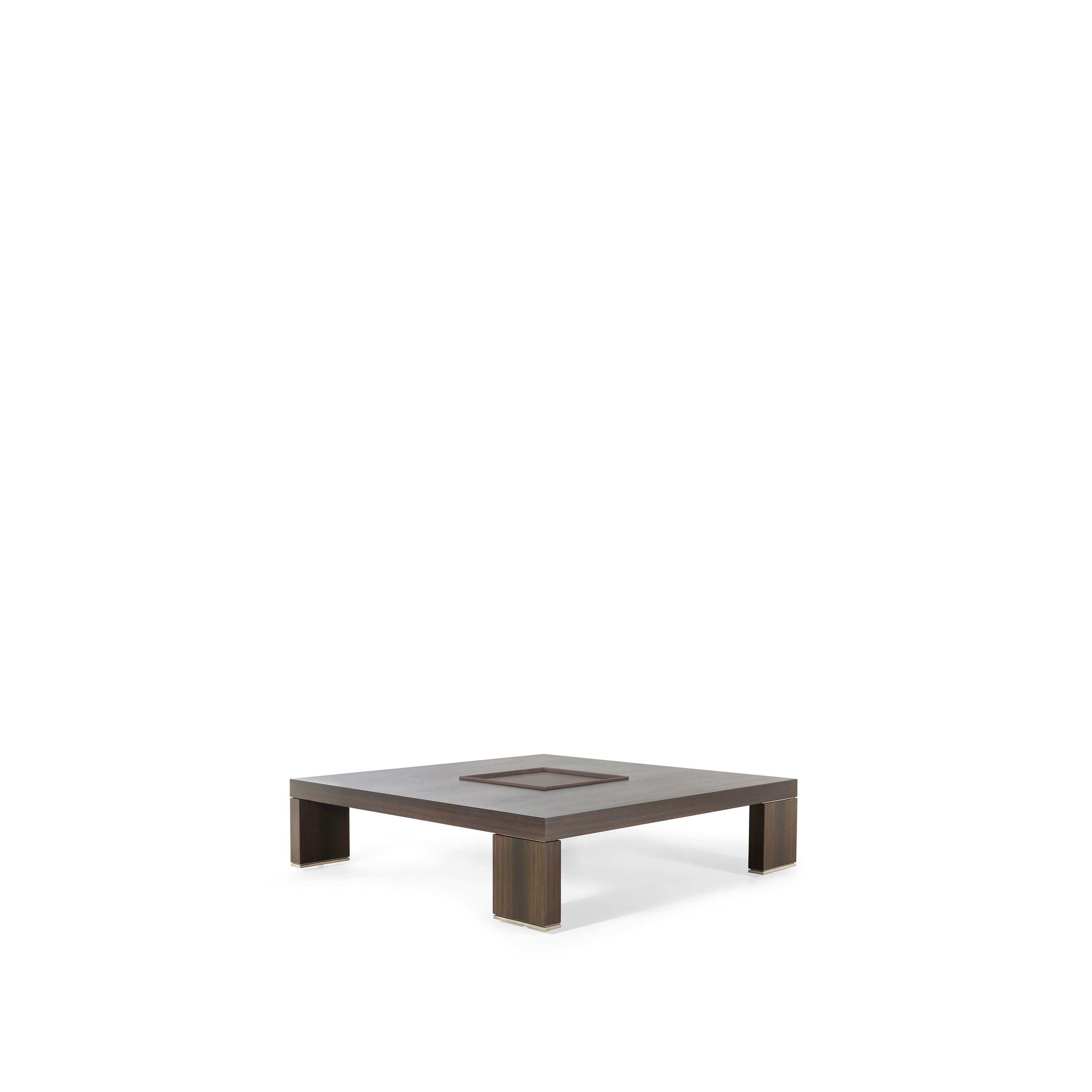 Mesa de Centro T com Bandeja de Couro