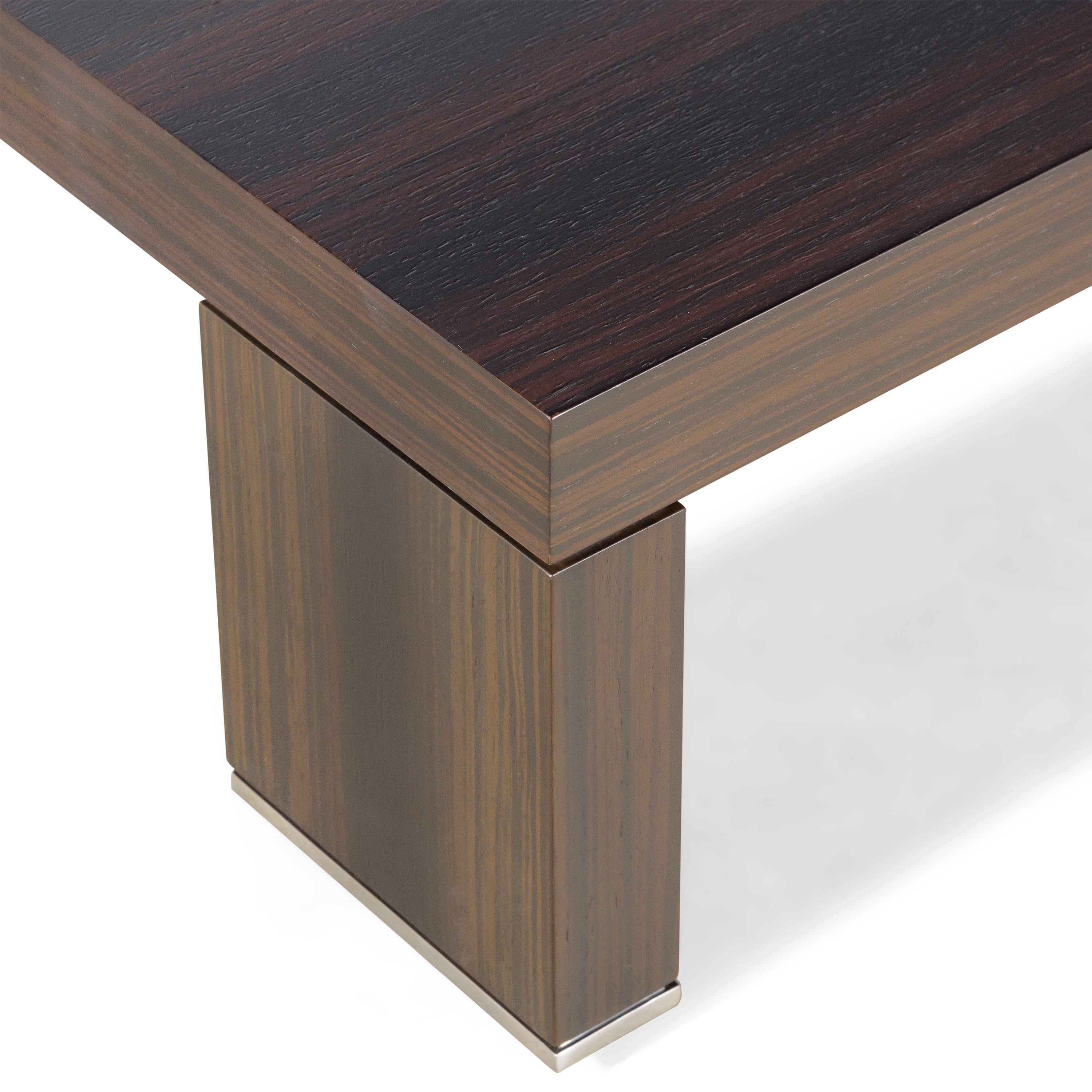 Mesa de Centro T com Bandeja de Couro