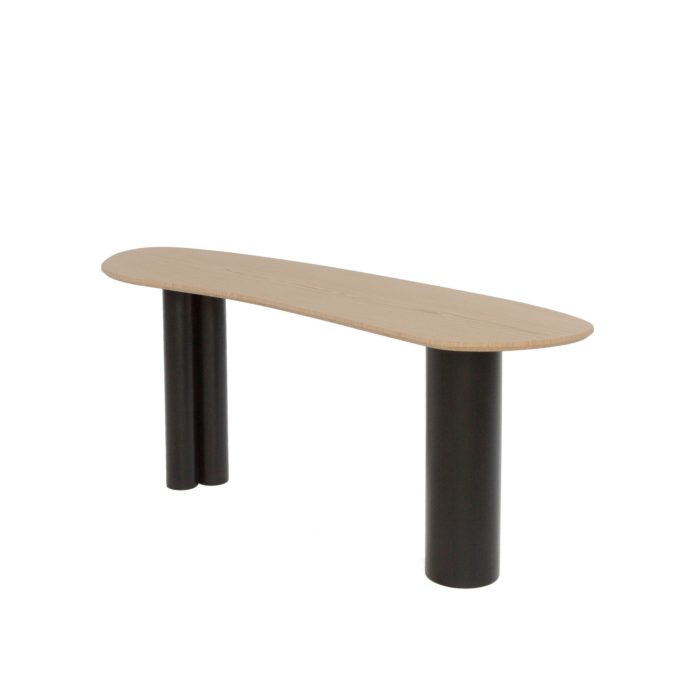 Organica Console Table with Travertine or Oak top (2)