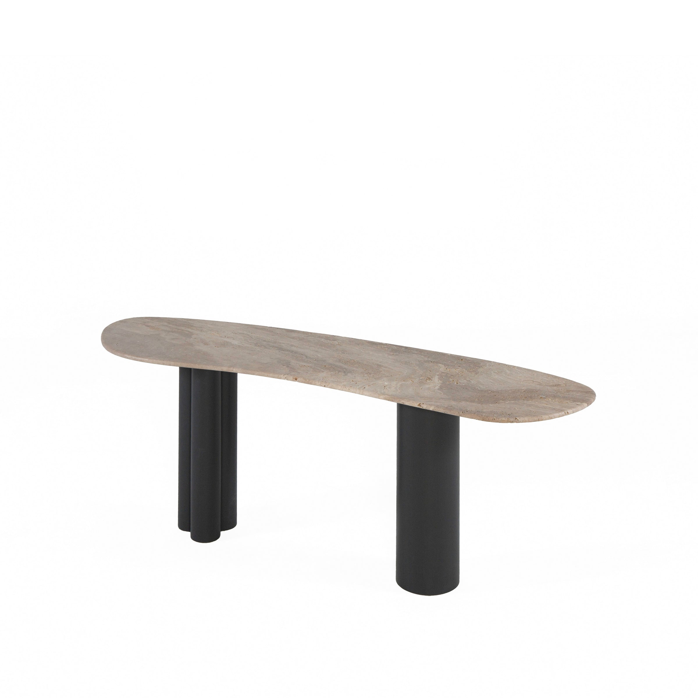 Organica Console Table with Travertine or Oak top (2)