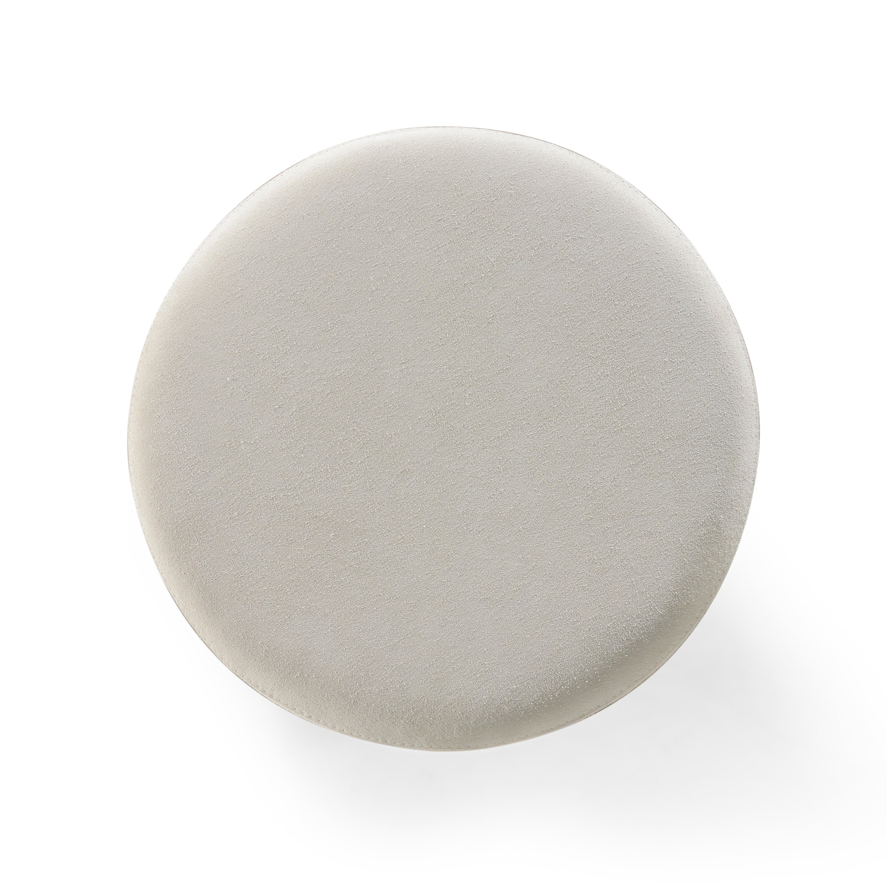 Puff Ronda com Base de Madeira