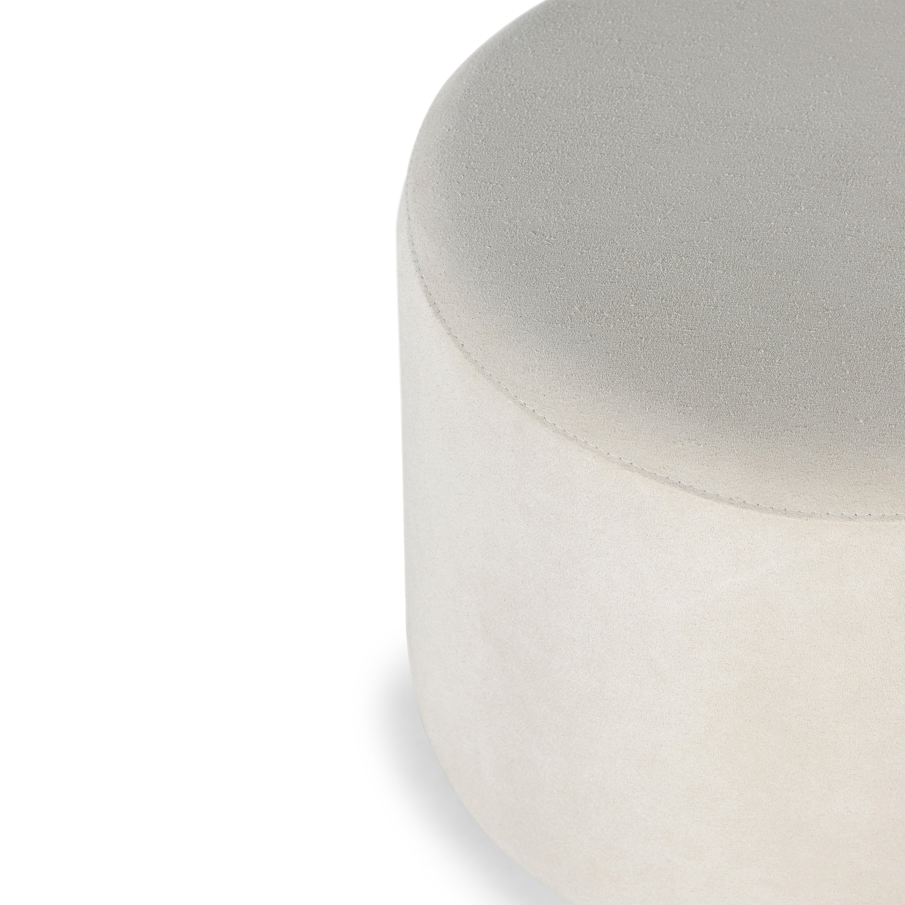 Puff Ronda com Base de Madeira