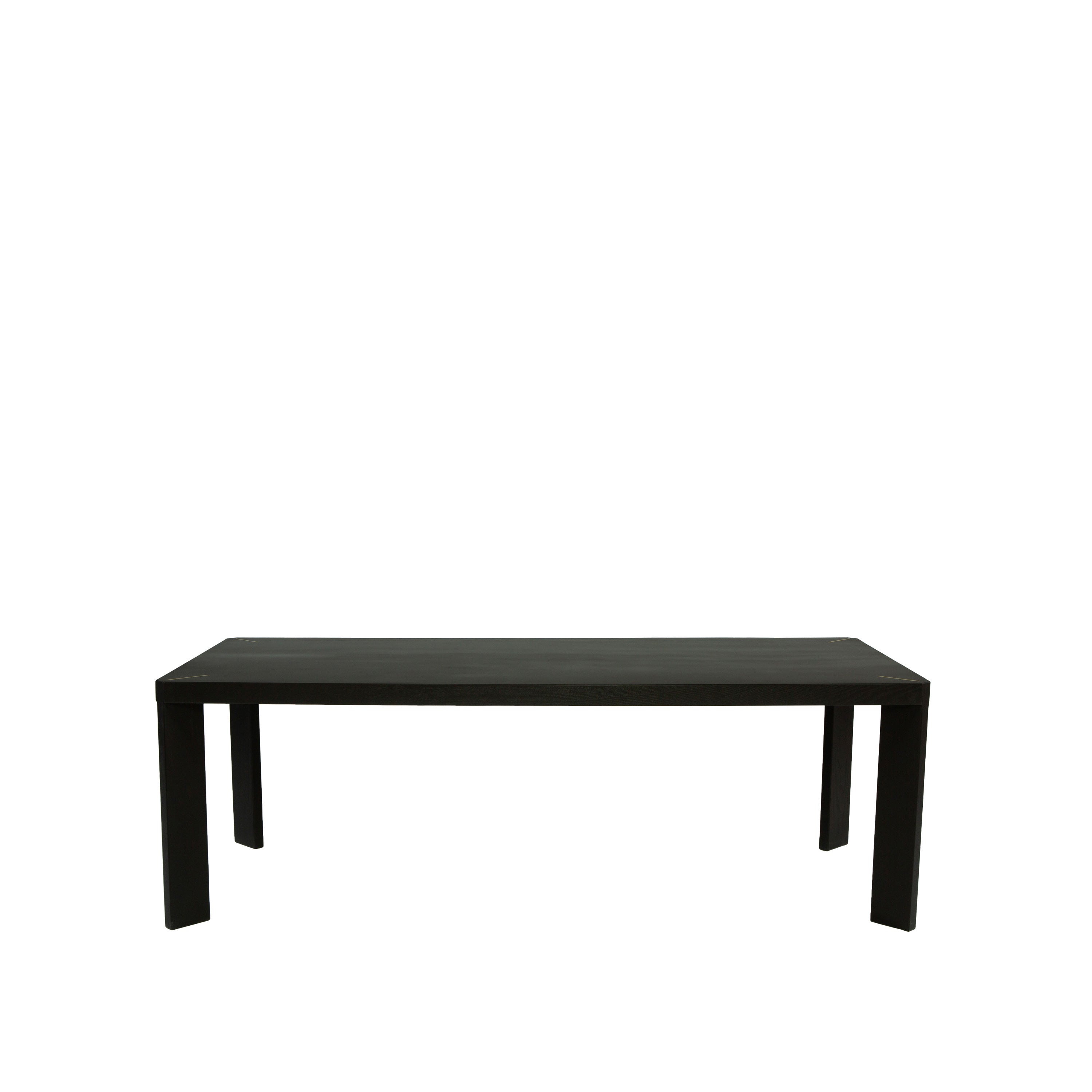 Mesa de Jantar T com Metal Embutido na Parte Superior