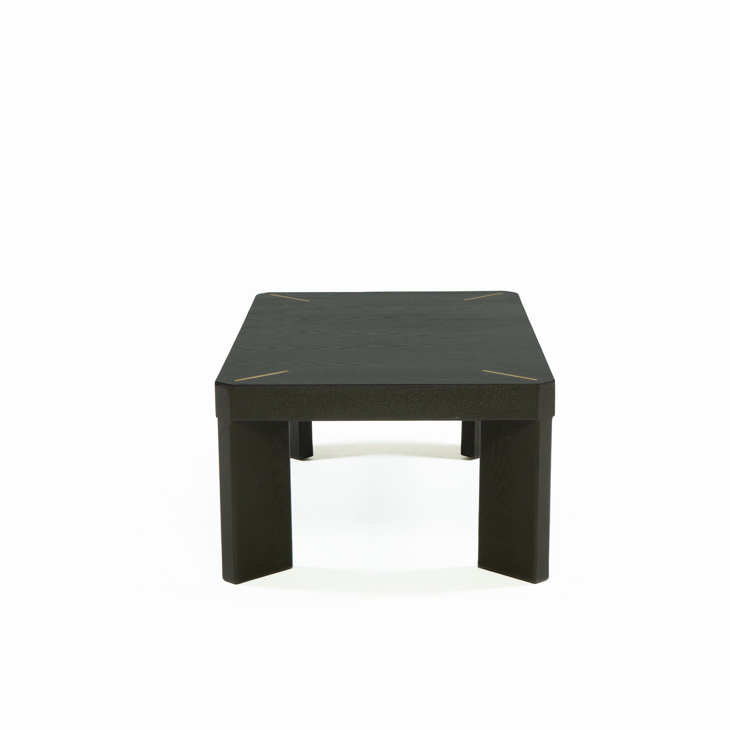 T Coffee Table with Metal Inlay