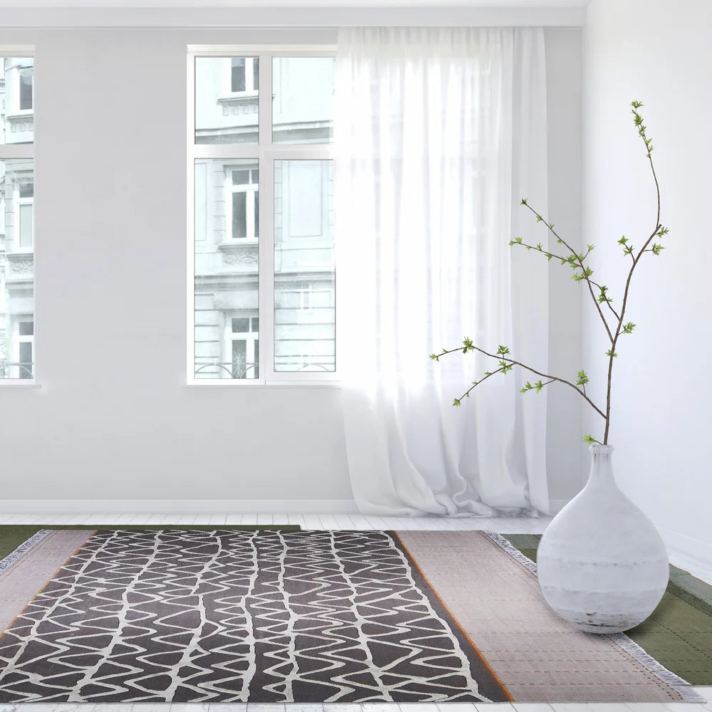 Stacked Beat Forest Rug