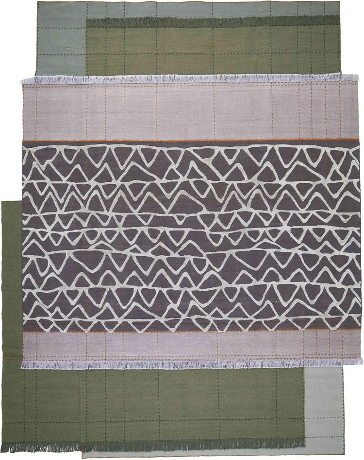 Stacked Beat Forest Rug