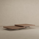 Duo Coffee Table Pair With Leather Leg thumbnail (2)