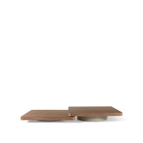 Duo Coffee Table Pair With Leather Leg