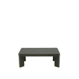 T Coffee Table with Metal Inlay on Legs