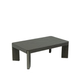 T Coffee Table with Metal Inlay on Legs