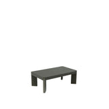 T Coffee Table with Metal Inlay on Legs