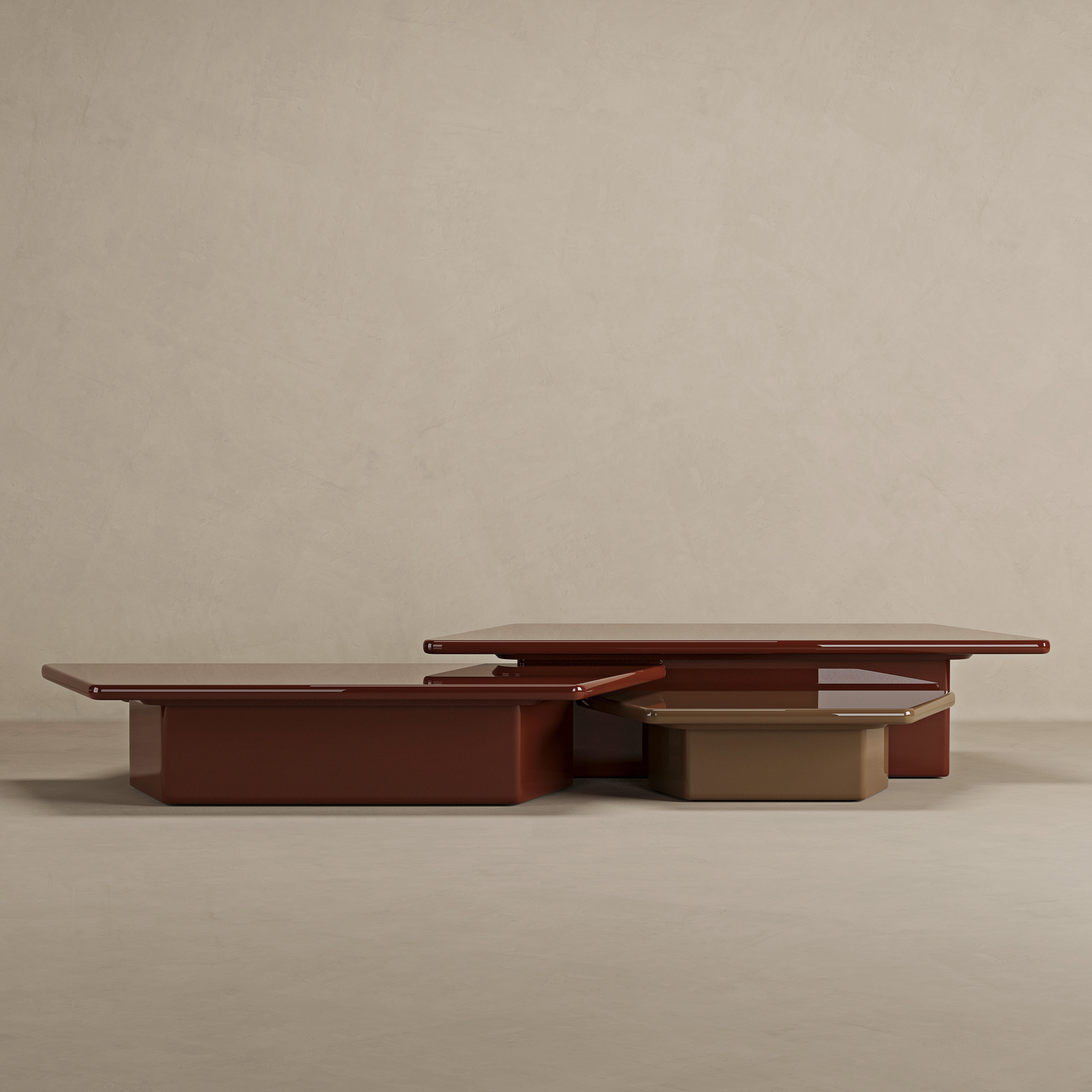 Mesa de Centro Ottagono – Conjunto com 4 Peças