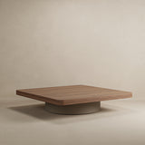 Mesa de Centro Duo Alta - Base em Couro