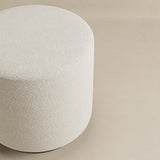 Puff Ronda com Base de Madeira