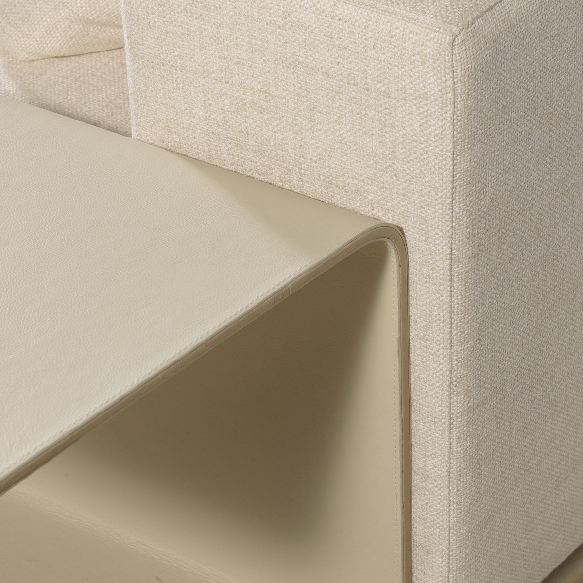 Forma Sectional  112 " Right Hand Sofa  with Leather Wrapped Tray (10)