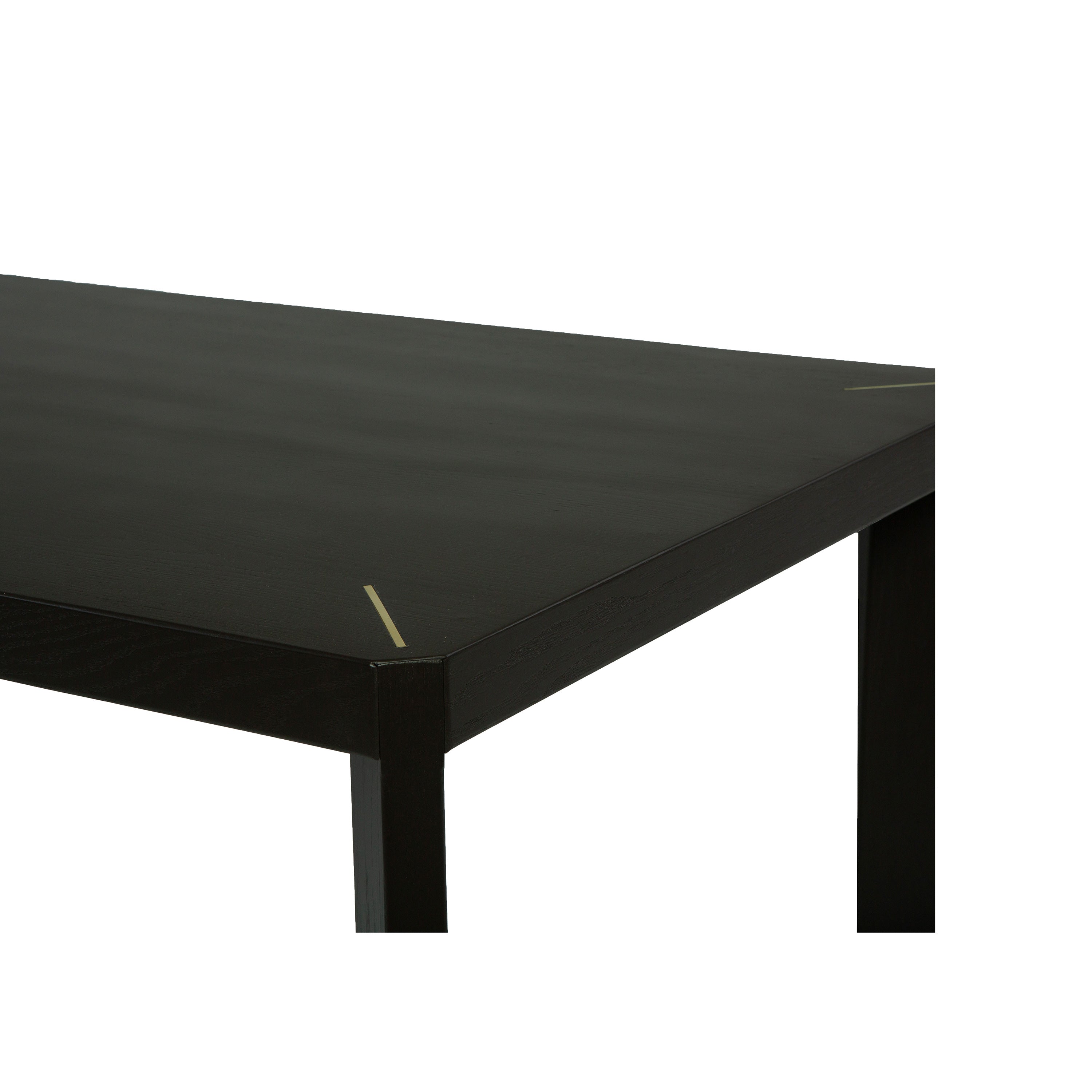 T Dining Table with Metal Inlay On Top