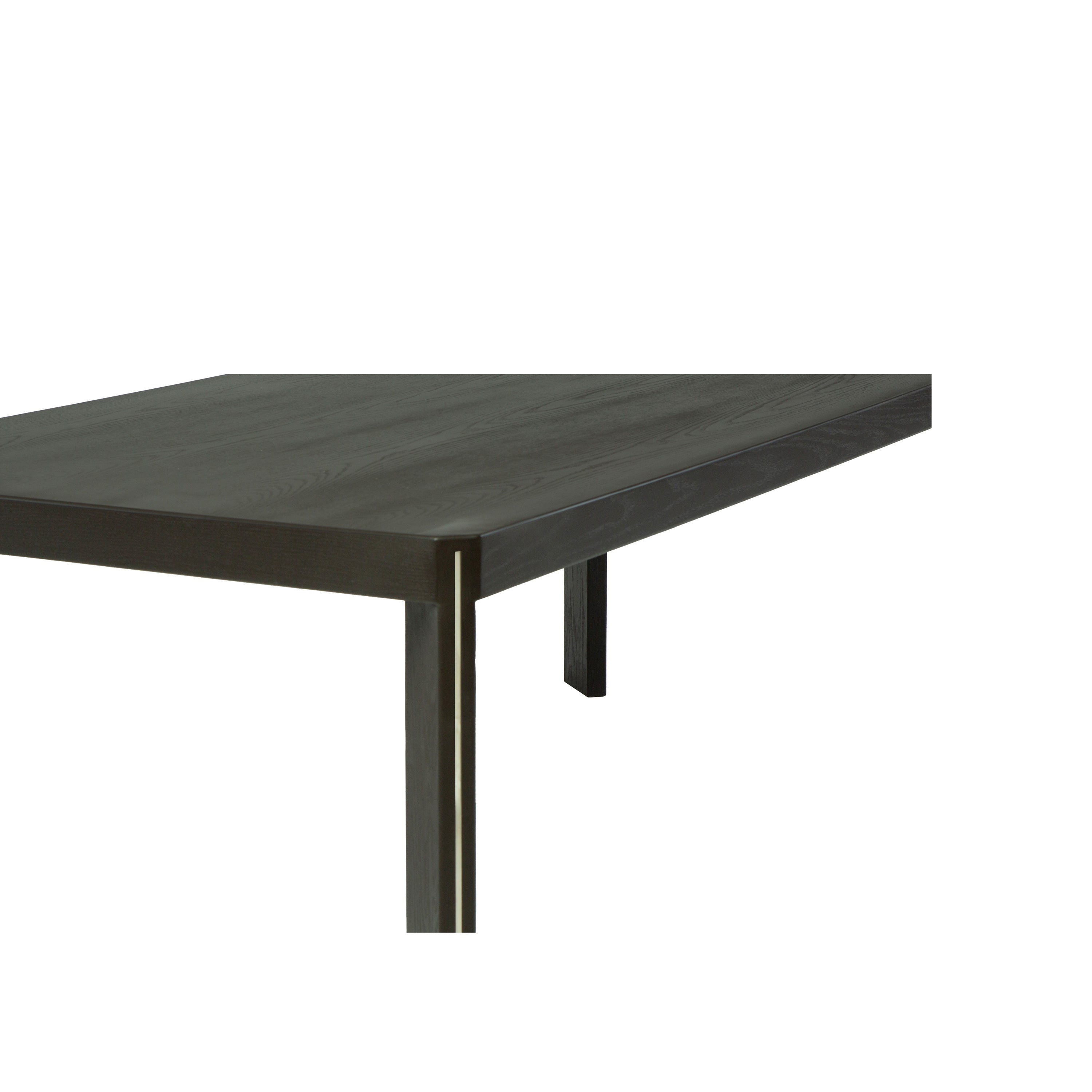 T Dining Table with Metal Inlay On Legs